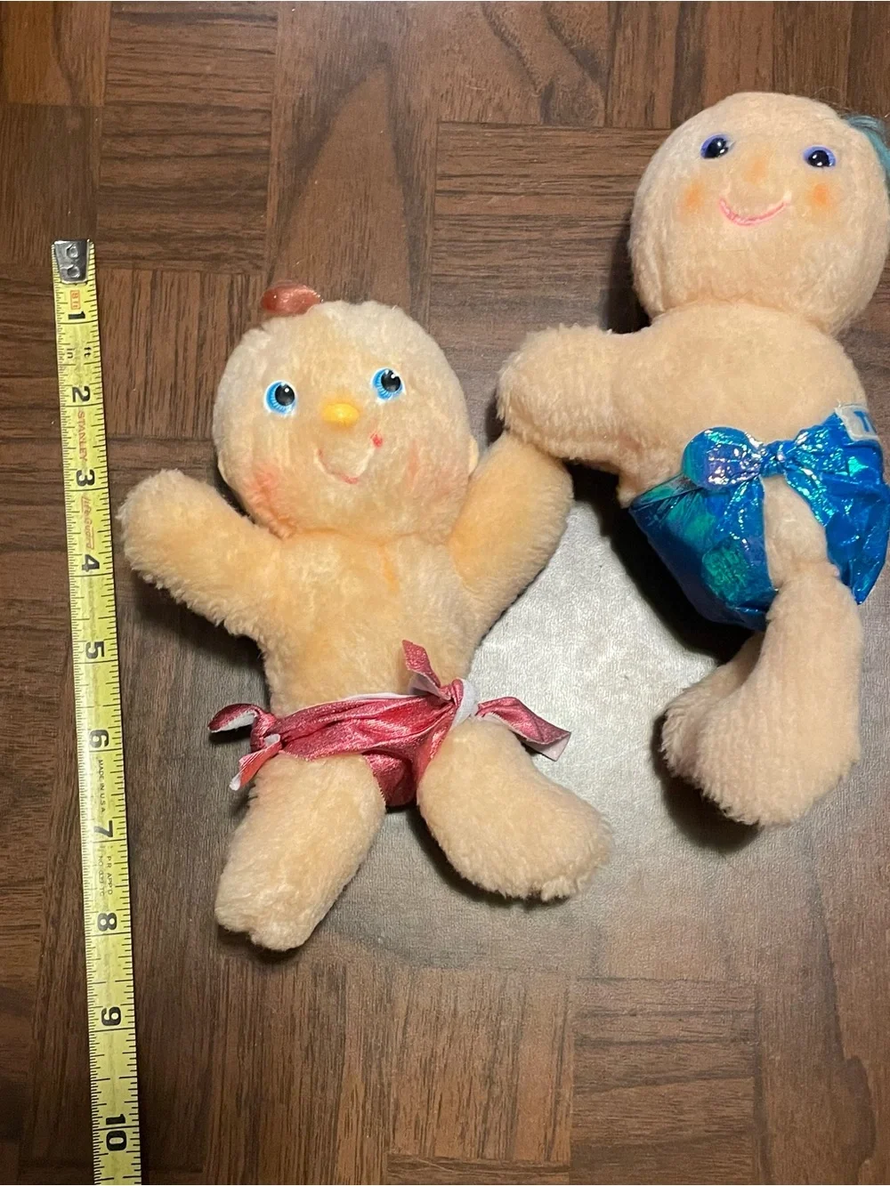 Hallmark Tuggins 1984 Vintage Plush Toys Blue & Pink, 7-inch